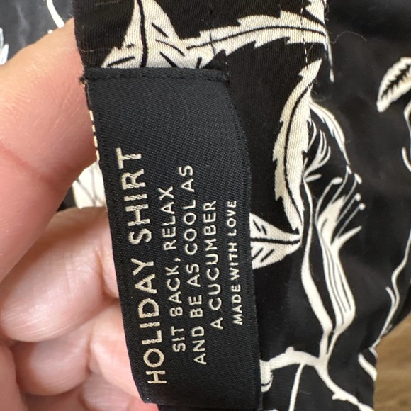 Scotch & Soda Floral Button Down Shirt Black Collared Long Sleeve Size XS - Picture 9 of 10